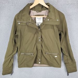 Abercrombie Fitch Softshell Water Wind Resistant Jacket Coat Womens Size Small